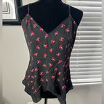 AQUA ‎ cami tank black floral Photo 1
