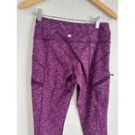 Zobha Z by  Purple Space Dye Leggings Size Small Athleisure Athletic Zip Pockets Photo 6