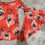 We The Free  People Top XS Birds of Paradise‎ Off The Shoulder Bell Sleeve Boho Photo 5