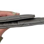 Badgley Mischka NWT--GRAY QUILTED CARD HOLDER Card holder wallet, vegan leather, snap front closure, 6 card slots, 1 cash slot, measures 8x4 inches Brand new with tags Photo 4