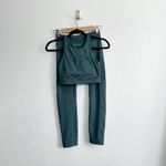 Outdoor Voices  | Move Free TechSweat Bra & Flex 7/8 Legging Set Evergreen Green Photo 2
