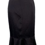 Eccoci Black Silk Sleeveless Sheath Dress 6 Black Lined Zip Scoop Neck Midi Photo 5