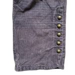 Free People  Capri Pants Women 6 Brown Corduroy Button Pirate Pants Y2K Low Rise Photo 2