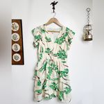 Flora Bea NYC Cream & Green Catalina Mini Dress Size XS Photo 2