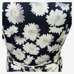 August Silk dress Med black white floral sleeveless silk long Photo 8