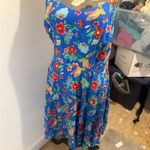 Old Navy NWT  large Floral Blue Dress Photo 2