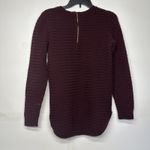 Jones New York Jones & Co.  Women's Size Large Knitted Sweater Maroon Zipper Back Photo 1