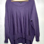 Eileen Fisher Merino Wool Boxy Relaxed Pullover Sweater L Purple Lagenlook Photo 0