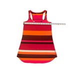 Women's Lululemon Pink/Burgundy/Orange Striped Color Block Tank Top, Size 4 Pink Photo 2