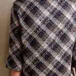 Anthropologie Troubadour Plaid Floral Petal Detail Mock Neck Sweater Small Photo 1