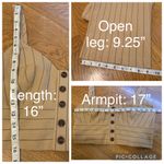 Pinstripe pants and crop top matching set two piece pant set size M Tan Size M Photo 8