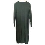 Treasure & Bond Long Sleeve V-neck Midi Sweater Dress In Green Wood Medium Photo 5