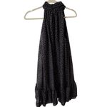 Just Taylor Black Cream‎ Polka Dot Halter Dress Sleeveless Ruffle Hem Size 4 Photo 1