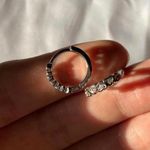 925 Silver Plated CZ Love Heart Silver Hoop Earrings for Women Photo 3