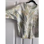 Vila Milano Womens Small Green Floral Soft Cozy Dolman Sleeve Clean Girl Minimal Photo 1