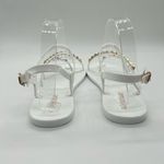 Olivia Miller  Sandals Womens 7‎ White Studded Ankle Strap Sandal New Photo 4