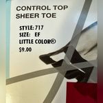 Hanes Silk Reflections Control Top Hosiery Sheer Tor Vintage Style 717 Size EF Photo 1