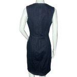 Alexia Admor  Dress Womens 8 Blue Dark Denim Sleeveless Floral Applique Mini Photo 3