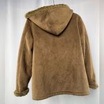 Esprit  Faux Suede Hooded‎ Jacket in Brown Size Medium Photo 2