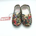 Marvel  Womens Espadrille Slip On Sneakers Canvas Comic Book Print US Size S/6 Photo 1