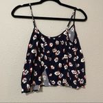 Abercrombie & Fitch  Blue Floral Open Back Crop Top Tank Womens S Summer Beachy Photo 3