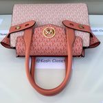 Michael Kors MK Carmen Medium Color-Block Logo Satchel -Sherbert Multi Photo 6