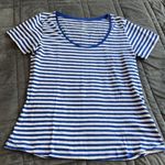 Cotton On  Blue White Scoop Neck Stripe Shirt Size Large NWT #4836 Photo 3