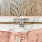 Banana Republic Women's Palma Straight Leg Linen Trouser Pants in Daybreak Peach Photo 5
