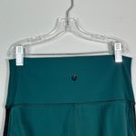 Lululemon High Times Wing Mesh Leggings Deep Green W5AC1S Luxtreme Size 6 Gym Photo 2