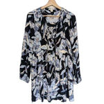 Billabong  Dress Womens Size S Just‎ Like You Floral Lace Up Blue White Boho Photo 1