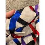 Vintage Umba for Piat 80s Office Wear Tie Neck Ribbed Cuff and Waist Blouse White Size 10 Photo 6