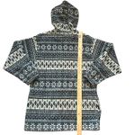 VTG Active Stuff Snowflake Fleece Coat Hoodie Zip Jacket Womens L Christmas USA Gray Size L Photo 6