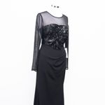 Betsy and Adam - Sequined Rosette Illusion Gown Photo 7