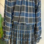 Current Air  Plaid Blouson Sleeve Pleated Mini Length Dress Size Medium Photo 11