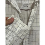 Frank & Eileen  “Frank” White Black Grid Check Button Down Shirt Size L Photo 1