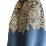 Venus Printed Two-Piece Set Crop Top & Maxi Skirt Blue Size 8 Embroidered Boho Photo 3