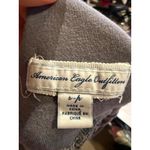 American Eagle  Outfitters Gray Smocked Empire Waist Sundress Tie Shoulder Size S Photo 2