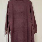 Zenana Outfitters Women’s Waist Tie Turtleneck Sweater Dress Eggplant Size XS NWOT Photo 0