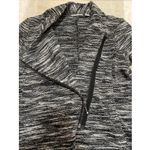 Halogen NEW $89 Womens XS Zip Up jacket Black Ivory Tweed Asymmetrical Photo 5