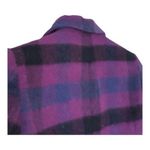 Dress Barn Vintage  Zip-Front Jacket Size 12 Purple Plaid Retro Women Wool Blend Photo 4