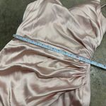 Revelry Champagne pink satin bridesmaid maxi slit dress Size 8 Photo 7