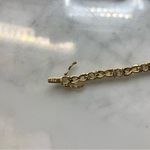 Gold Over Sterling Silver Clear Crystal Tennis Bracelet X Infinity Link 7.75” Photo 6