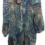 Ralph Lauren Lauren  multicolored Long Sleeve Sheer Shirt Size Large Photo 0