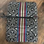 Vera Bradley  Black Floral wallet with Multicolor Stripes GUC Photo 2