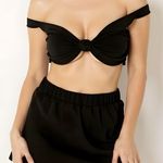 ARE YOU AM I Nicia Plush Terry Mini Skirt, Black, XS Black Photo 0