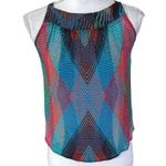 Anthropologie  Conditions Apply Size XS Prismatic Geometric Multicolor Blouse Photo 0