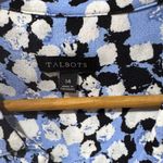 Talbots Women's Blue Dotted Tie Waist Button Down Shirtdress Midi Dress Size 14 Photo 4