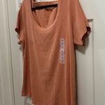 Old Navy  ribbed scoop neck short sleeve coral shirt size 2X Photo 2