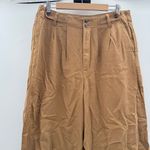 Madewell NWT Harlow Wide Leg Pants Women’s Size 12 Acorn Brown Linen Blend Photo 3