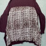 Max jeans Women's Top, 1X, Burgundy Photo 4